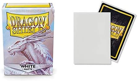 Dragon Shield 100ct Standard Card Sleeves Display Case (10 Packs) - Matte White