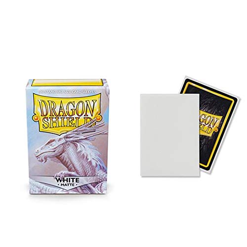 2 Packs Dragon Shield Matte White Standard Size 100 ct Card Sleeves Value Bundle!