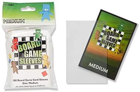 Arcane Tinmen 100ct Board Game Sleeves Display Case (10 Packs) - Medium