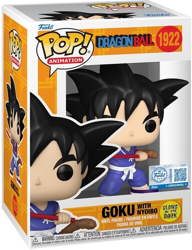 Funko POP! Anime: Dragon Ball – Goku with Nyoibou (Glow-in-the-Dark) (AE Exclusive)