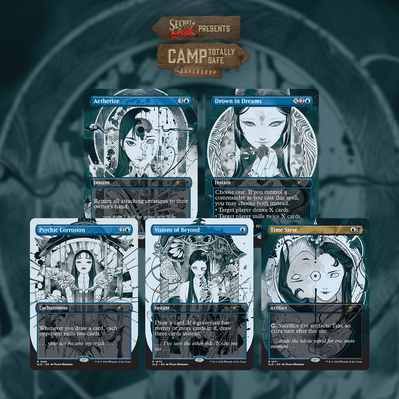 Magic the Gathering Secret Lair Featuring: Peach Momoko Foil