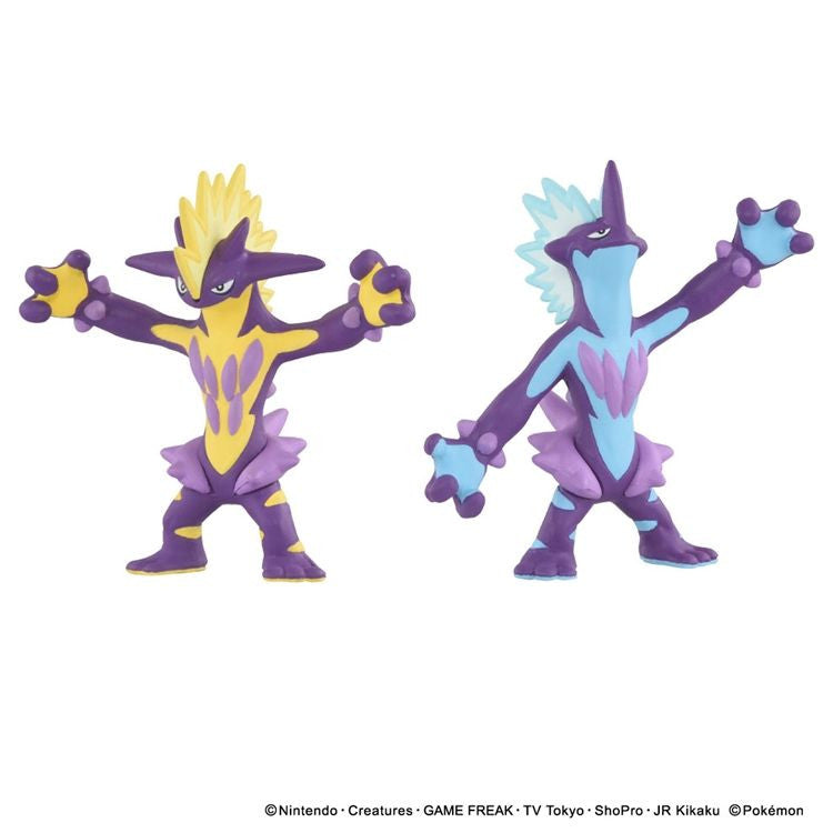 Takara Tomy Pokémon MonColle Toxtricity Figure Set – Amped Form & Low Key Form – Official Pokémon Collectible Figures
