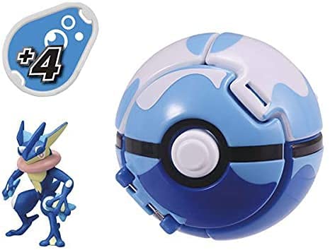 Takara Tomy Pokedel-Z Pop n Catch Action Figure - Greninja Dive Ball