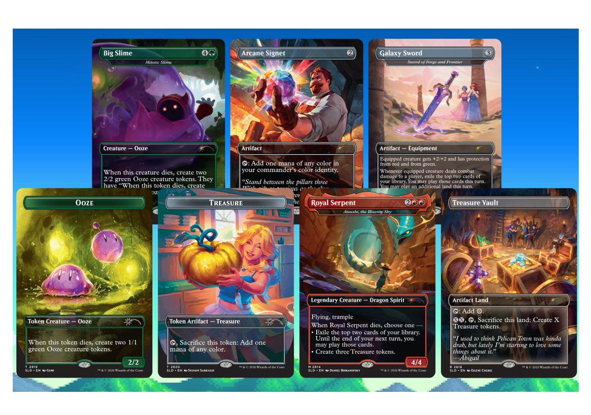 Magic: The Gathering Secret Lair x Stardew Valley: A Flicker in the Deep Non-Foil Edition – 7 English Cards