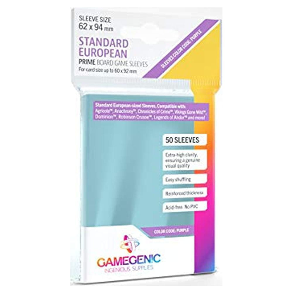 5 Packs Gamegenic Prime Board Game Sleeves 50ct Standard European Size Card Sleeves Value Bundle!