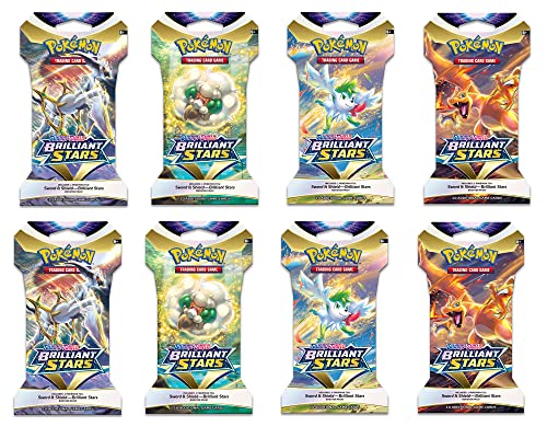 8 Packs Pokemon TCG 10 Card Booster Pack Sword Shield 09 Brilliant Star