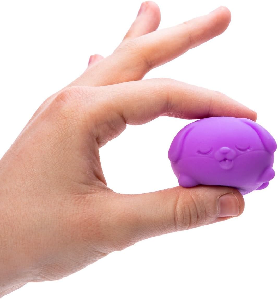 Schylling NeeDoh Teenie Funky Pups - Sensory Squeeze Toy - Contains 3 Mini Groovy Globs - 1.5" Wide - Color May Vary (Pack of 1)