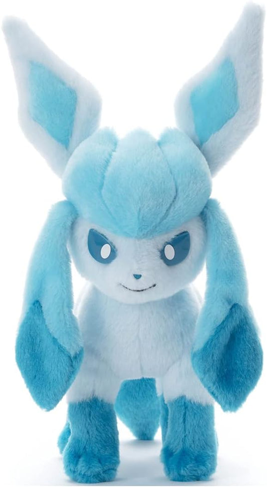 Pokemon Lets Play Plush Toy, Glaceon, Width: Approx. 8.7 inches (22 cm)