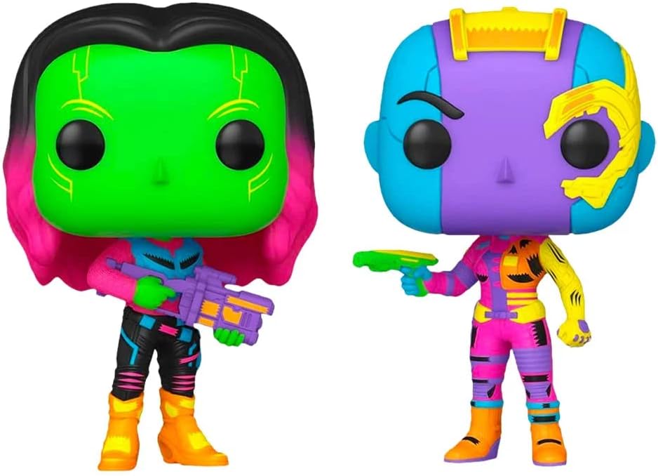 Funko Pop! Exclusive Black Light Two Pack Marvel Guardians of The Galaxy Vol. 2 Gamora & Nebula #2