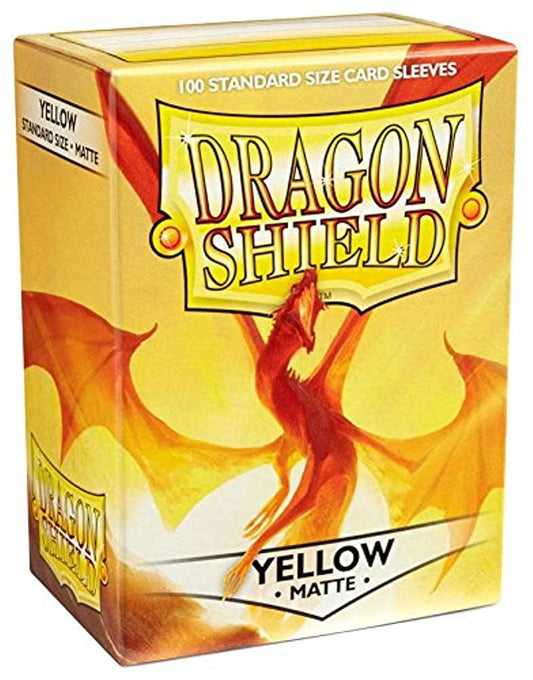 Arcane Tinmen ATM11014 Dragon Shield Card Sleeves44; Matte Yellow - 100 Count