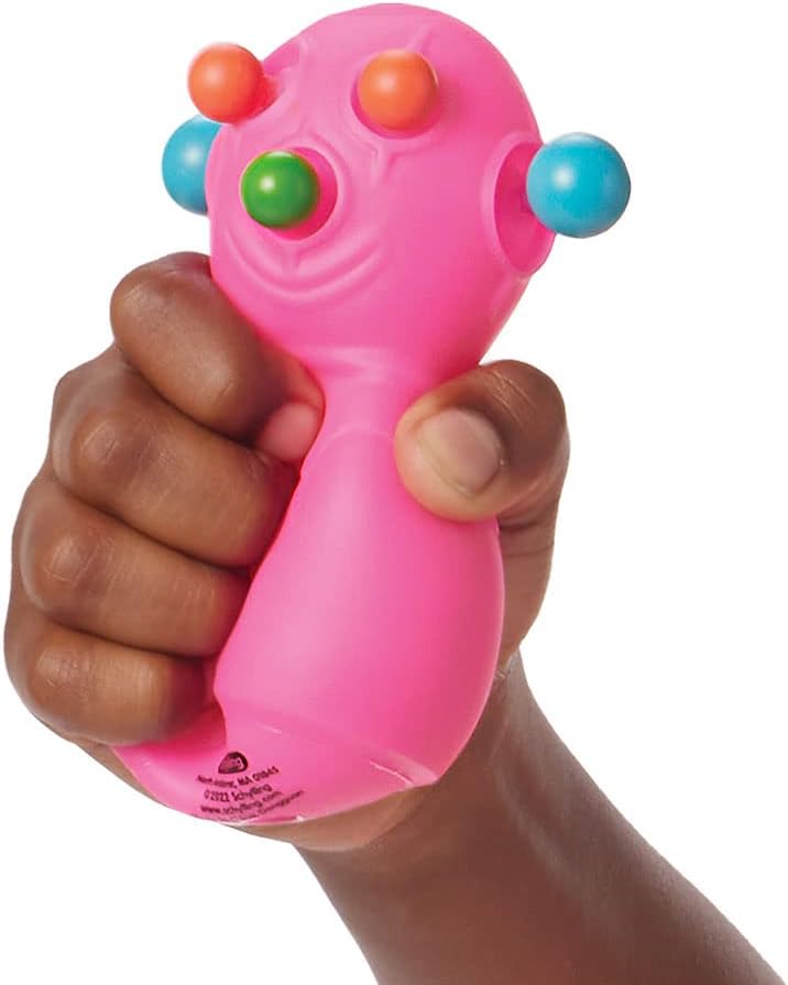 Schylling NeeDoh Panic Pete - Sensory Squeeze Toy - Popping Eyes, Ears & Nose - 4" Tall - Color May Vary (Pack of 1)