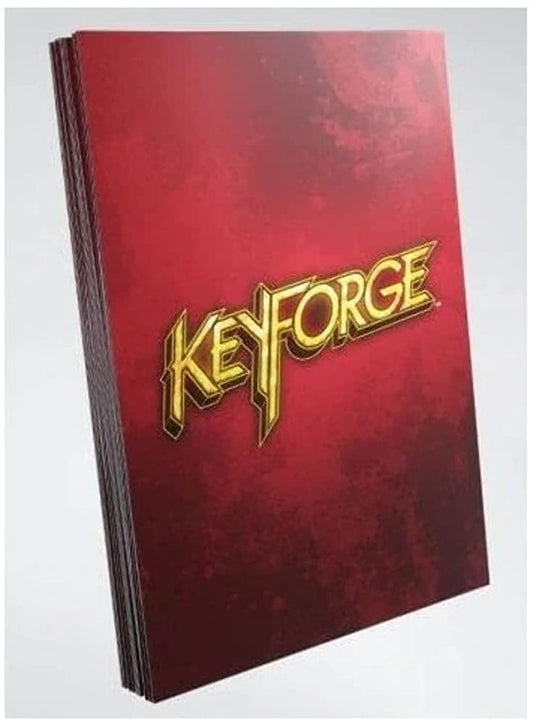 KeyForge Logo Sleeves | Matte Printed Sleeves for KeyForge Card Game | Pack of 40 | Protects a Complete KeyFordge Deck of Cards | Card Game Protector | Red Color | Made by Gamegenic