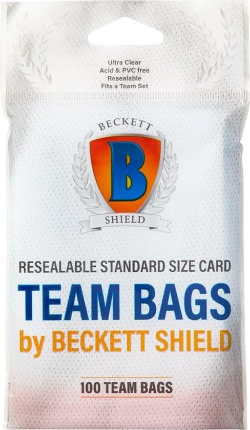 Beckett Shield Team Bags (100ct) Soft Plastic Card Holders