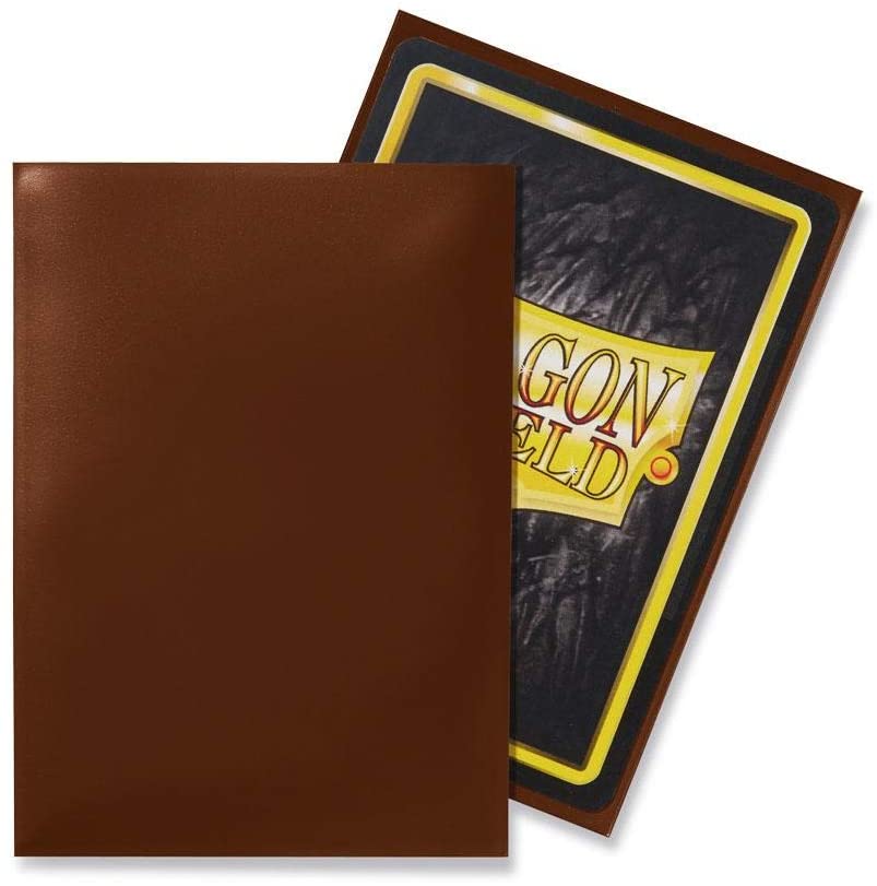Dragon Shield 100ct Standard Card Sleeves Display Case (10 Packs) - Classic Brown