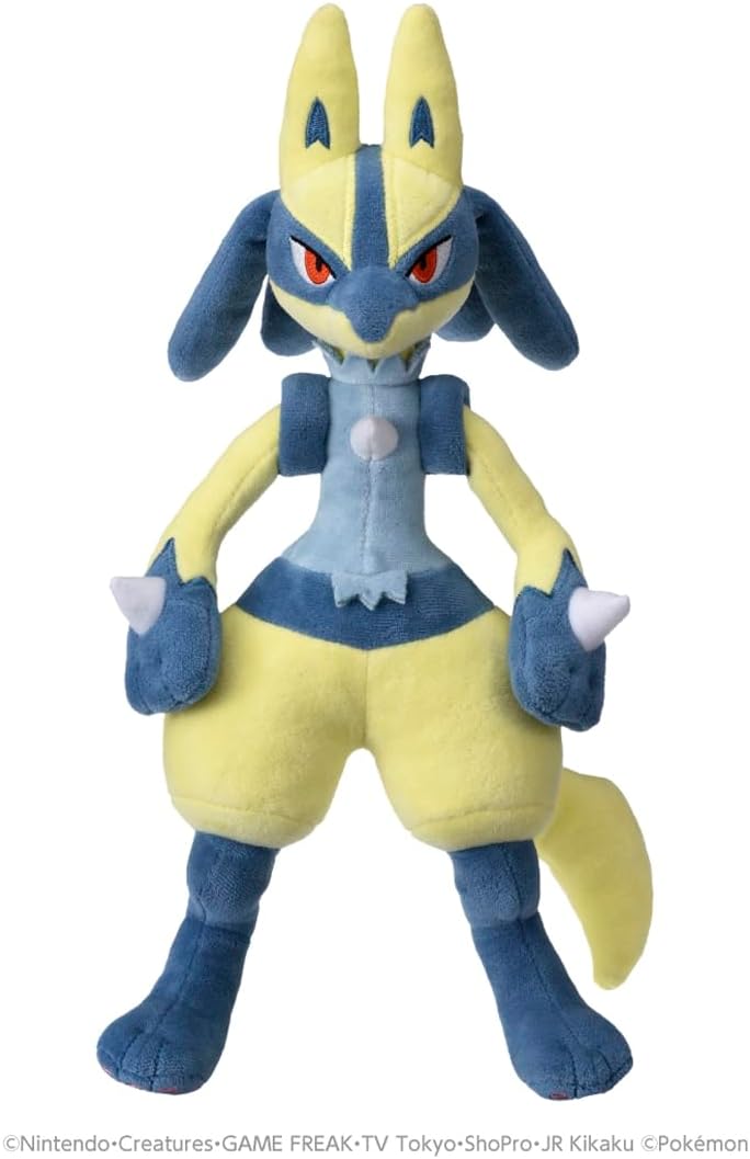 Takara Tomy Pokemon Plush Shiny Lucario - 8 Inches