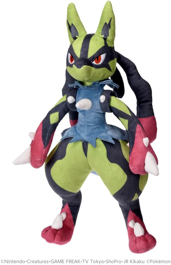 Takara Tomy Pokemon Plush Shiny Mega Lucario - 8 Inches