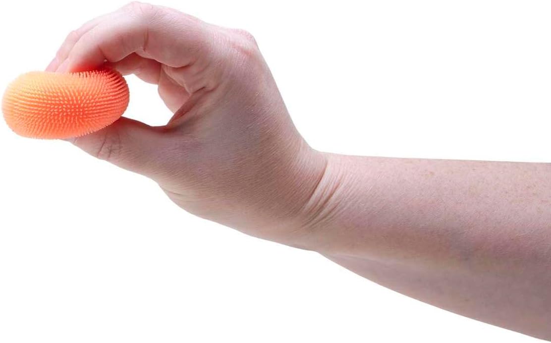 Schylling NeeDoh Teenie Fuzz Ball 4 Pack - Sensory Squeeze Toy - 1.5" in Diameter - Colors May Vary