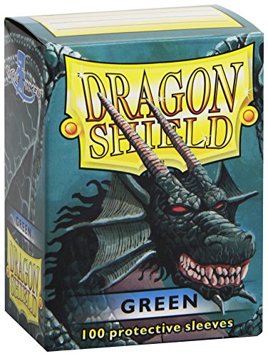 Dragon Shield Standard Size Card Sleeves  Classic Green 100 CT - MTG Card Sleeves are Smooth & Tough - Compatible with Pokemon, Yu-Gi-Oh!, & Magic The Gathering Card Sleeves