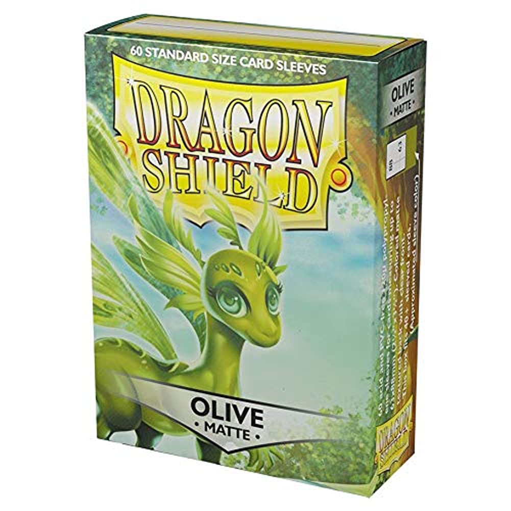 Dragon Shield Matte 60 ct Olive Green Standard Size Card Sleeves Individual Pack