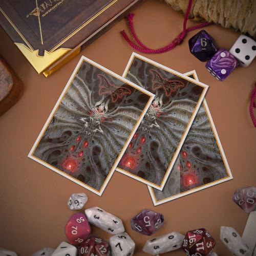 Ultra PRO - MTG Duskmourn 105ct Apex Deck Protector Sleeves Artwork of Creepy Leather Bound, 105 Standard Size Card Sleeves for Magic: The Gathering, Gloss Clear Front, Durable Card Protector