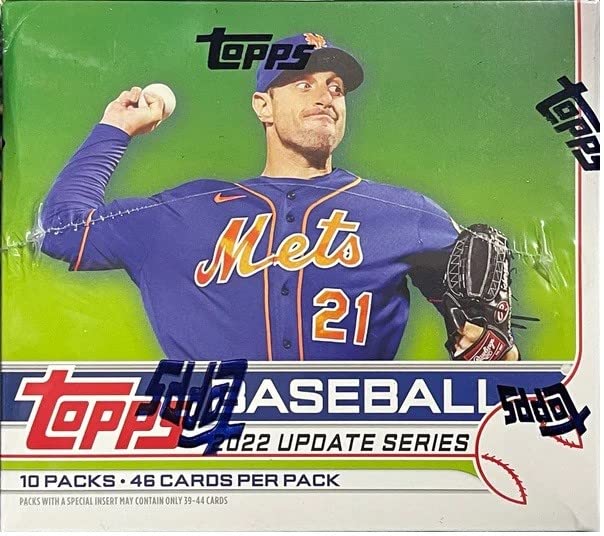 2022 Topps Update Baseball Jumbo Box (10 Packs/46 Cards, 2 Silver Pack, 1 Auto, 2 Relics)