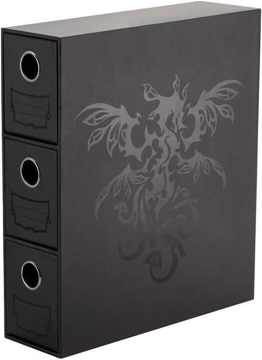 Arcane Tinmen - Dragon Shield: Fortress Card Drawers: Black 1200CT – Card Games - Compatible with Pokemon, Yugioh, Magic The Gathering, MTG TCG OCG & Hockey Cards