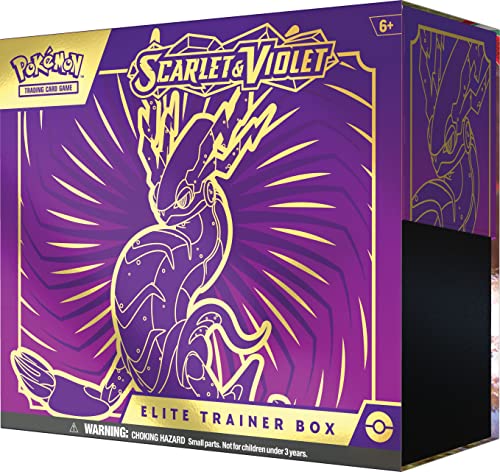 Pokemon TCG: Scarlet and Violet Elite Trainer Box - Miraidon Purple (1 Full Art Promo Card, 9 Boosters and Premium Accessories)