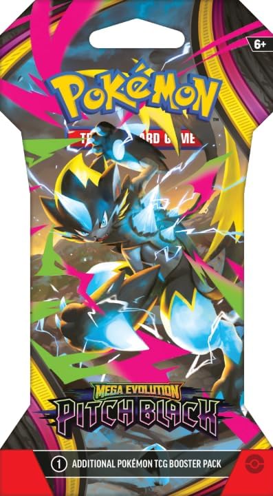 Pokemon TCG: Mega Evolution Pitch Black Sleeved Booster Pack Lot - 8 Packs