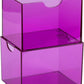 Dragon Shield Strongbox Deck Box Clear Purple, Holds 100+ Double Sleeved Cards, Acrylic TCG Storage Case, Vacuum Seal Closure, Stackable, Display Lid, 83.5 x 106 x 75.5 mm