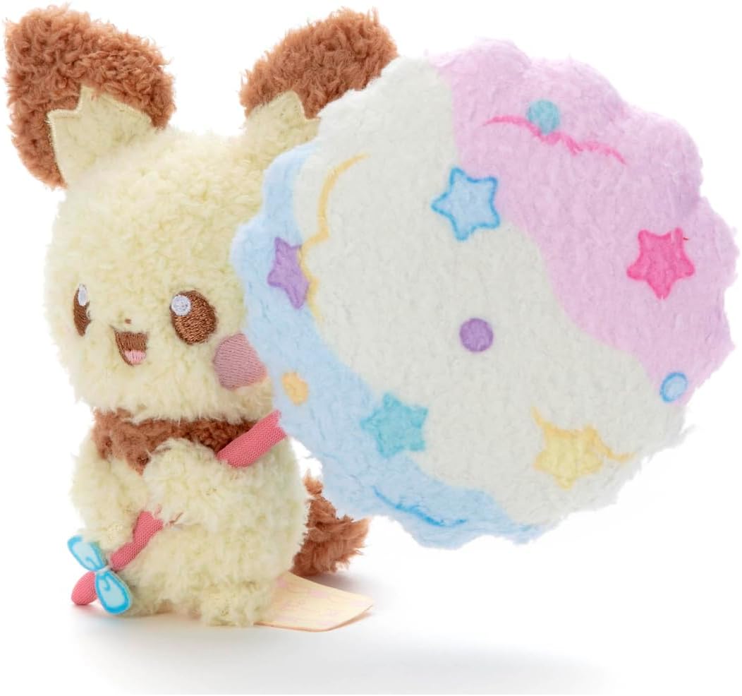 Takara Tomy Pokepiece Plush (Sweets Ver.) Pichu Plush Toy Width: Approx. 7.5 inches (19 cm)