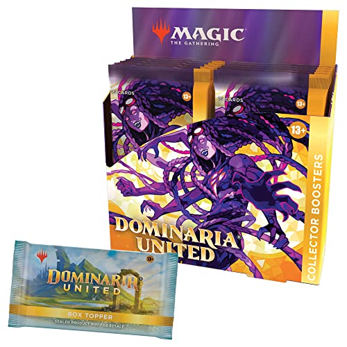 Magic: The Gathering Dominaria United Collector Booster Box | 12 Packs + Box Topper Card (181 Magic Cards)