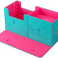 Gamegenic The Academic 133+ XL Premium Deck Box | Double-Sleeved Card Storage | Card Game Protector | Holds Up to 122 Cards Plus Game Accessories | Teal/Pink Color