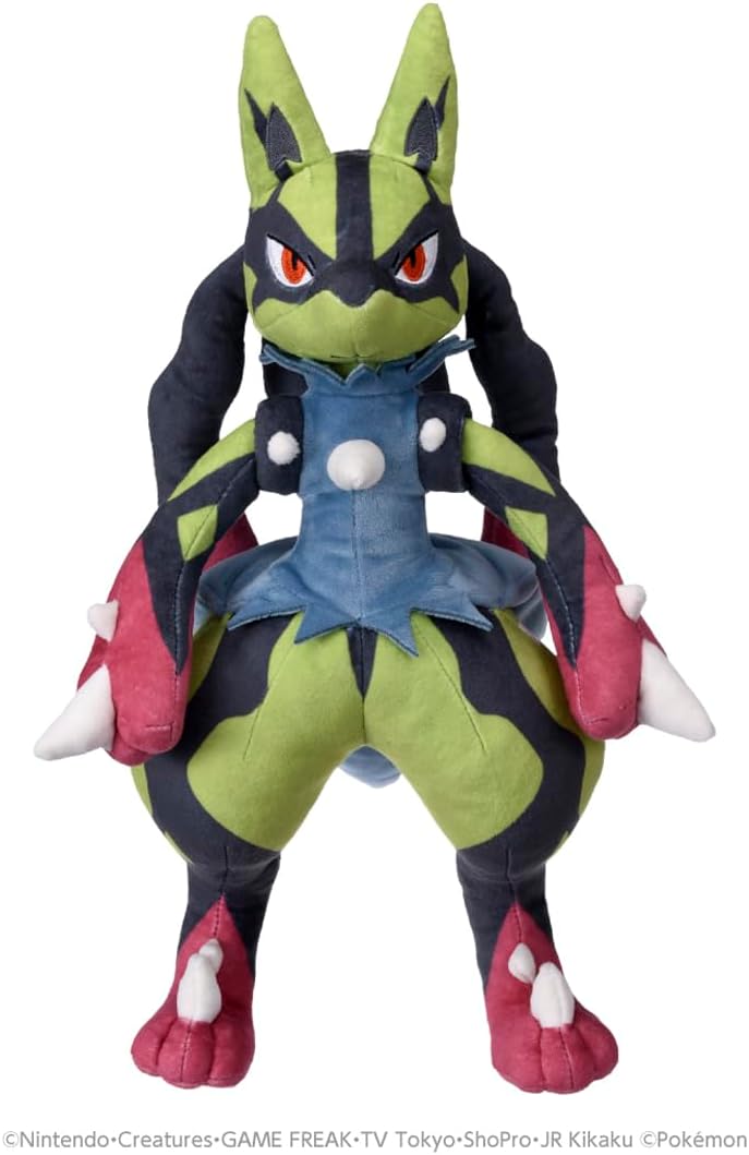 Takara Tomy Pokemon Plush Shiny Mega Lucario - 8 Inches