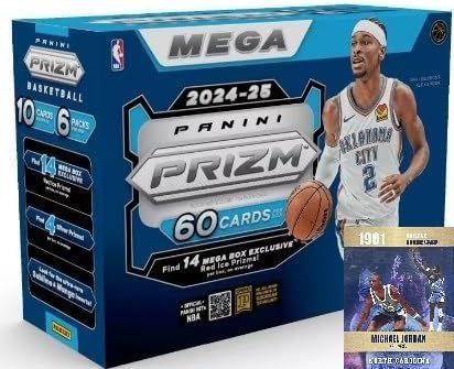 2024-25 Panini Prizm Basketball Mega Box (60 Cards/Box) Red Ice 2024-25 Panini Prism Basketball Mega Box (Pack of 60)