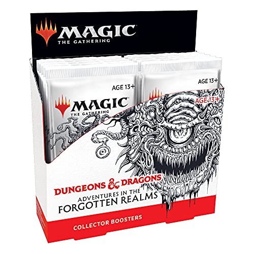 Magic: The Gathering Adventures in the Forgotten Realms Collector Booster Box | 12 Packs (180 Magic Cards)