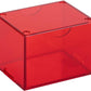 Dragon Shield Strongbox Deck Box Clear Red, Holds 100+ Double Sleeved Cards, Acrylic TCG Storage Case, Vacuum Seal Closure, Stackable, Display Lid, 83.5 x 106 x 75.5 mm