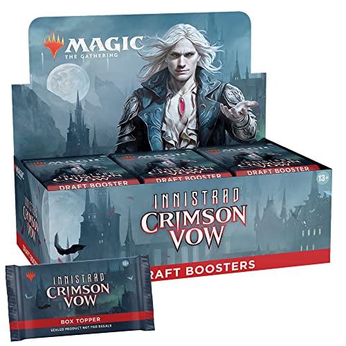 Magic: The Gathering Innistrad: Crimson Vow Draft Booster Box | 36 Packs + Dracula Box Topper (541 Magic Cards)