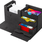 Gamegenic The Academic 133+ XL Premium Deck Box | Double-Sleeved Card Storage | Card Game Protector | Holds Up to 122 Cards Plus Game Accessories | Black/Black Color