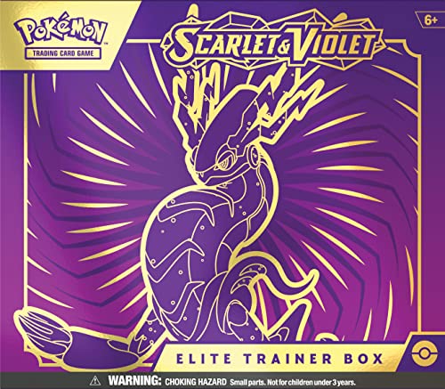 Pokemon TCG: Scarlet and Violet Elite Trainer Box - Miraidon Purple (1 Full Art Promo Card, 9 Boosters and Premium Accessories)