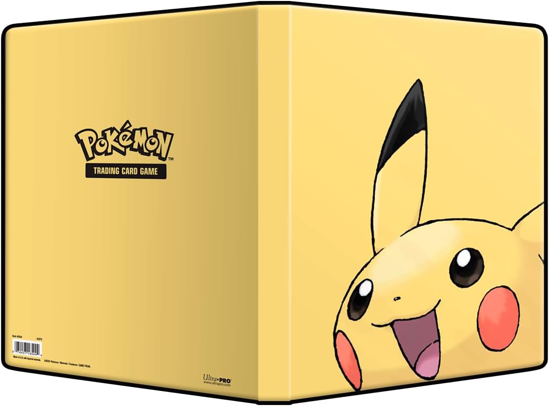 Ultra PRO - 2025 Pikachu Edition 9 Pocket Portfolio, Holds up to 180 Pokémon Cards or Standard Size Cards, 10 High Clarity Pages, Collectors Portfolio