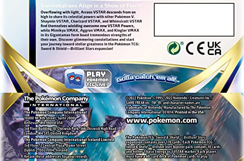 Pokemon TCG: Sword & Shield Brilliant Stars 36 Count Booster Box