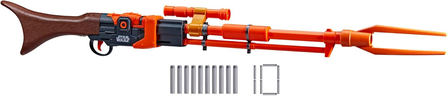 Nerf Star Wars Amban Phase-Pulse Blaster, The Mandalorian, Scope, 10 Official Elite Darts, Breech Load, 50.25 Inches Long (Amazon Exclusive)