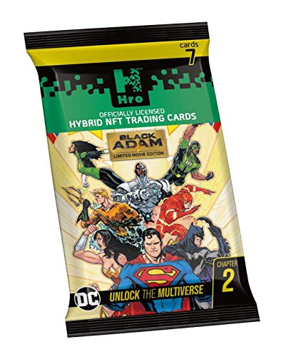 DC Comics Unlock The Multiverse | Hro Chapter 2: 4-Pack Premium Booster Box, Hybrid NFT Trading Cards, 29 Trading Cards Pack