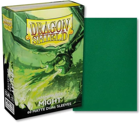 10 Packs Dragon Shield Dual Matte Mini Japanese Might Light Green 60 ct Card Sleeves Display Case