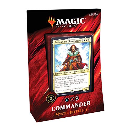 Magic: The Gathering Commander 2019 Mystic Intellect Deck | 100-Card Ready-to-Play Deck | 3 Foil Commanders | Factory Sealed - Retail