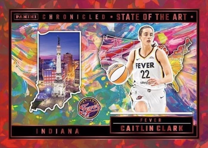 2025 Panini Caitlin Clark Chronicled Trading Card Collection and Keepsake (Look for The Exclusive Red Holo and Red Cracked Ice Parallels)