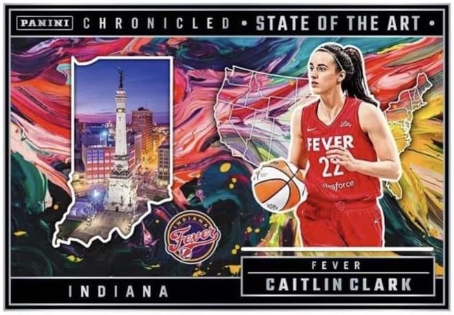 2025 Panini Caitlin Clark Chronicled Trading Card Collection and Keepsake (Look for The Exclusive Red Holo and Red Cracked Ice Parallels)