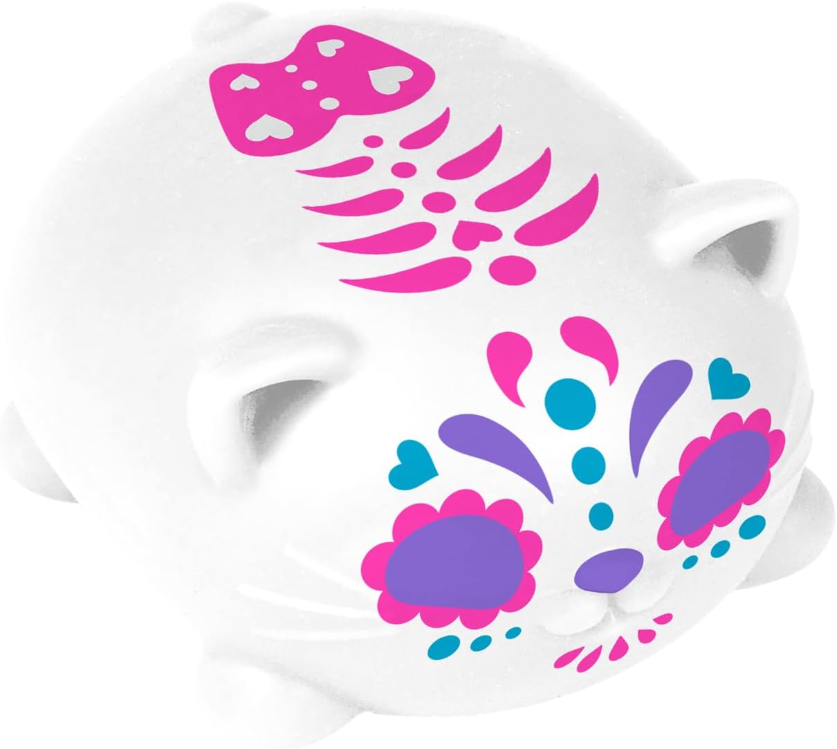 Schylling NeeDoh Sugar Skull Cool Cats - Sensory Squeeze Toy - Assorted Designs - (Pack of 1)