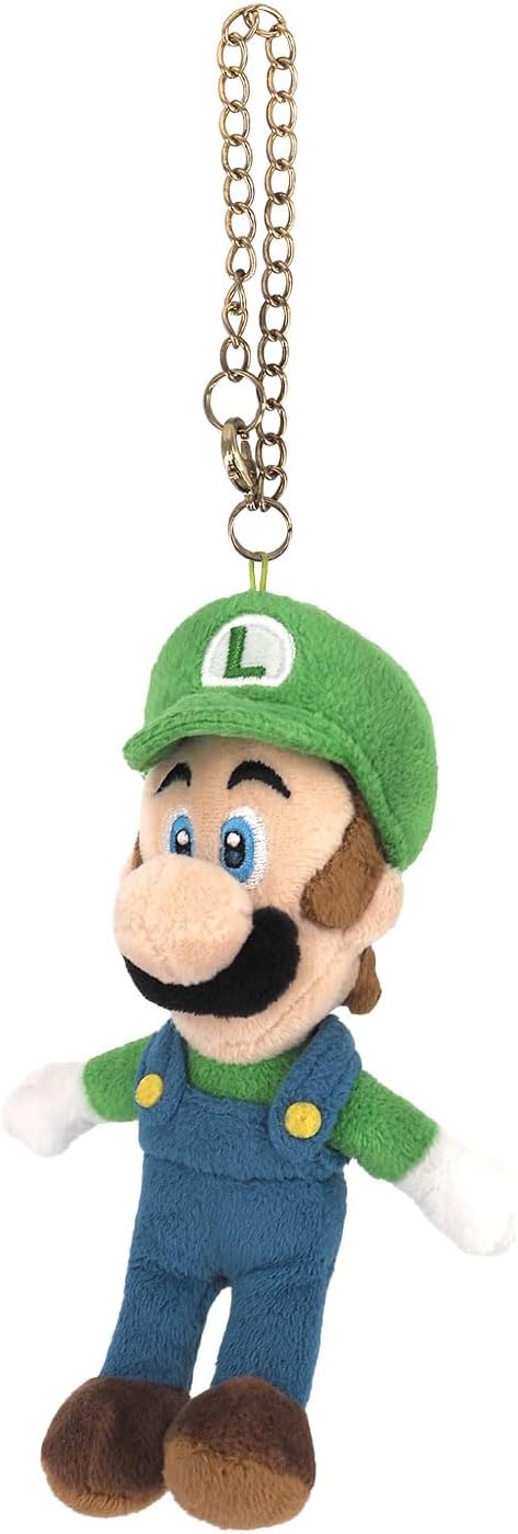 Sanei Boeki MM02 Super Mario All Star Collection Luigi Mascot, W3.5 x D2.8 x Height 6.1 inches (9 x 7 x 15.5 cm), Plush Mascot