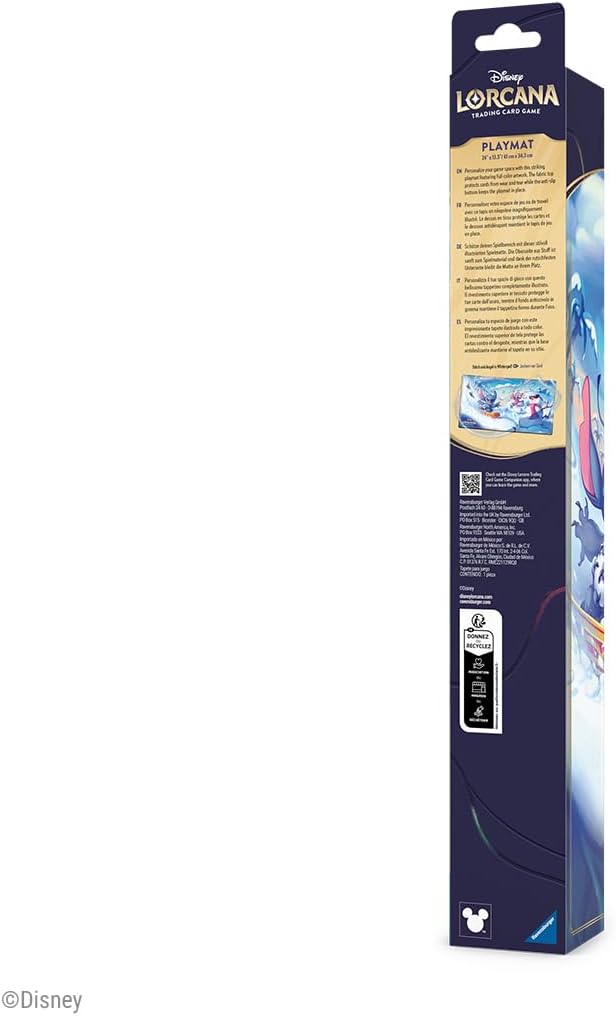 Ravensburger Disney Lorcana TCG Hyperia City Playmat Featuring Stitch & Angel - Snowboarding Stitch